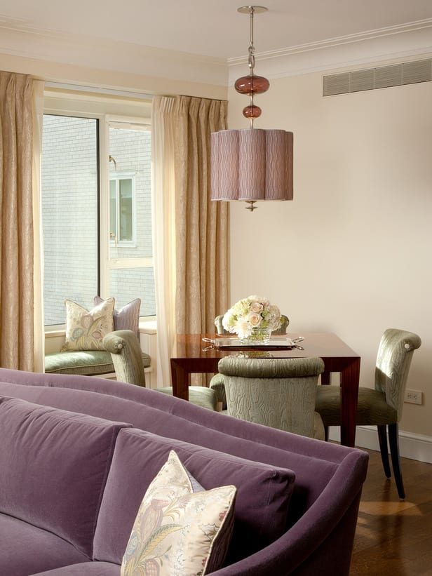 purple velvet sofa
