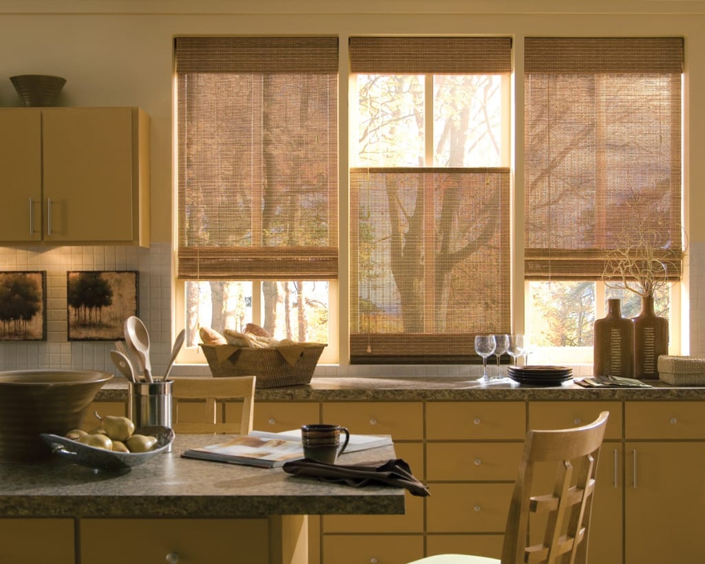 Woven woods add GREAT texture...these are from Hunter Douglas