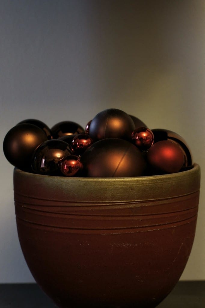 brown christmas ball
